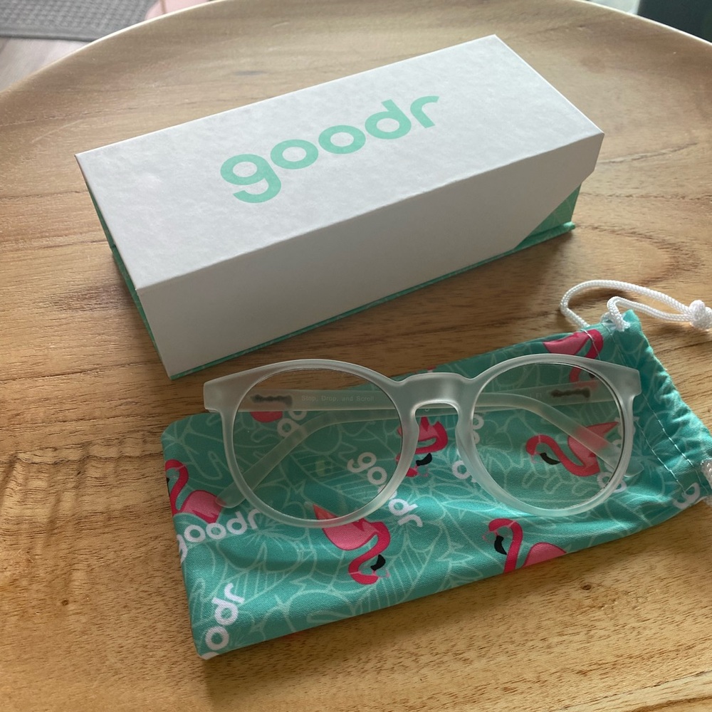 Brand new Goodr blue light blocking glasses